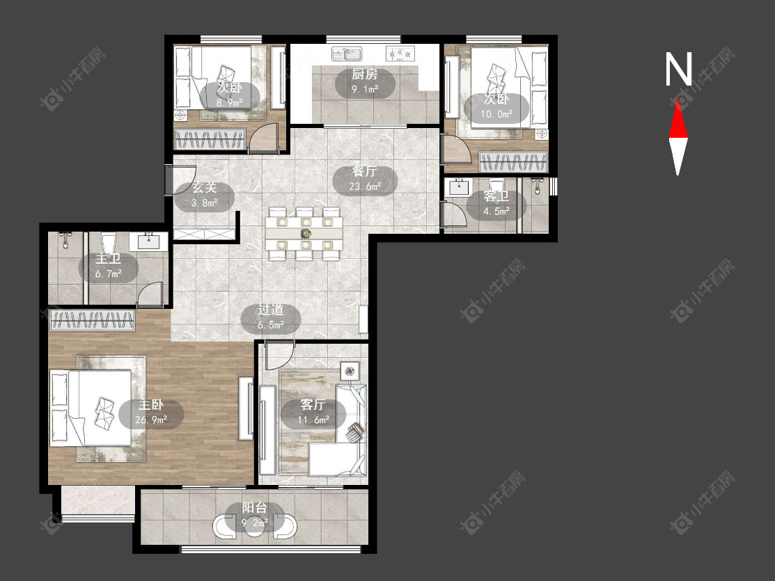 常州新城璞樾和山在售二手房源户型图_小牛看房