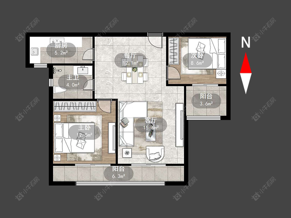 常州世家别院在售二手房源户型图_小牛看房