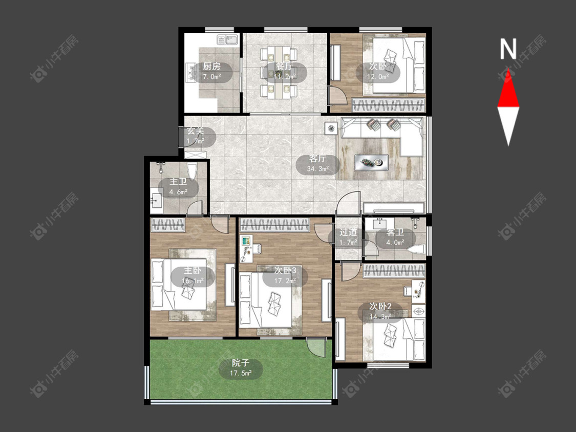 常州长宏苑在售二手房源户型图_小牛看房