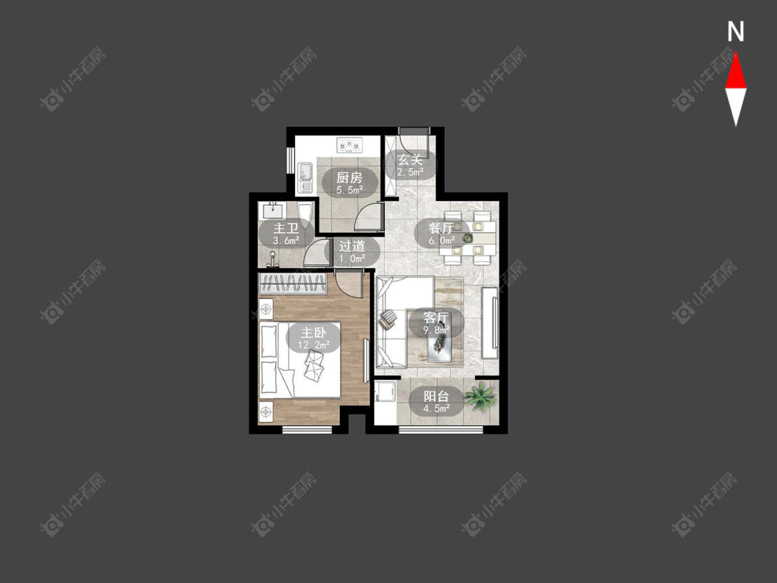 常州河枫御景花苑在售二手房源户型图_小牛看房