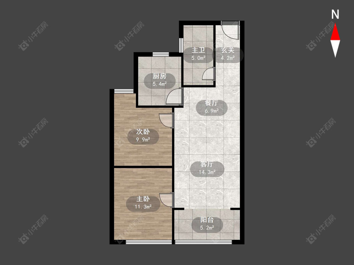 常州万水美兰城在售二手房房源户型图_小牛看房
