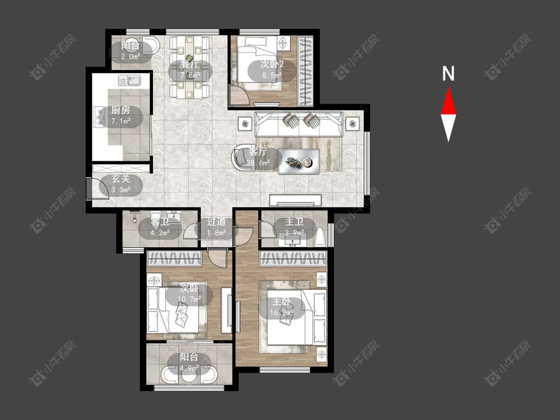 常州嘉禾尚郡在售二手房源户型图_小牛看房