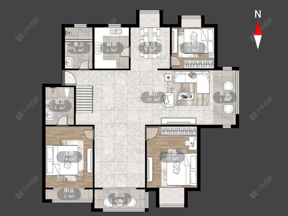 常州河苑家园二期在售二手房源户型图_小牛看房