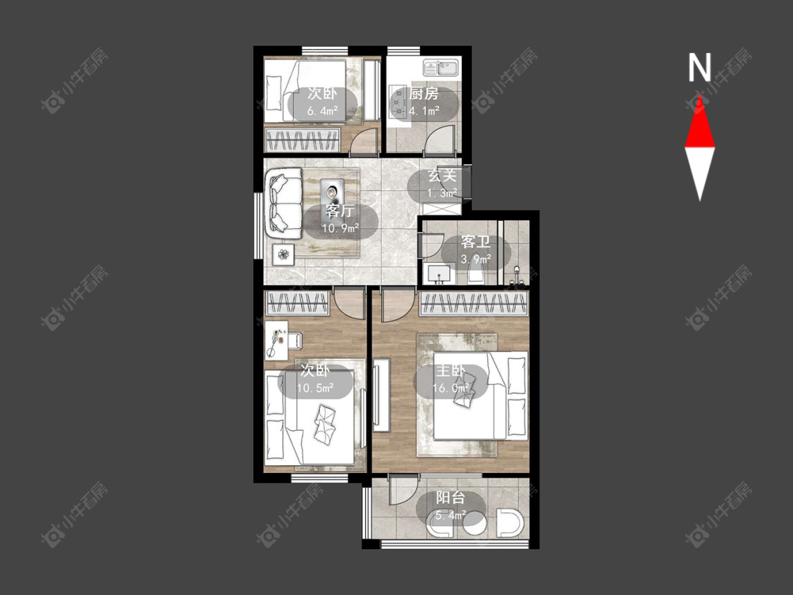 常州白云新村在售二手房源户型图_小牛看房