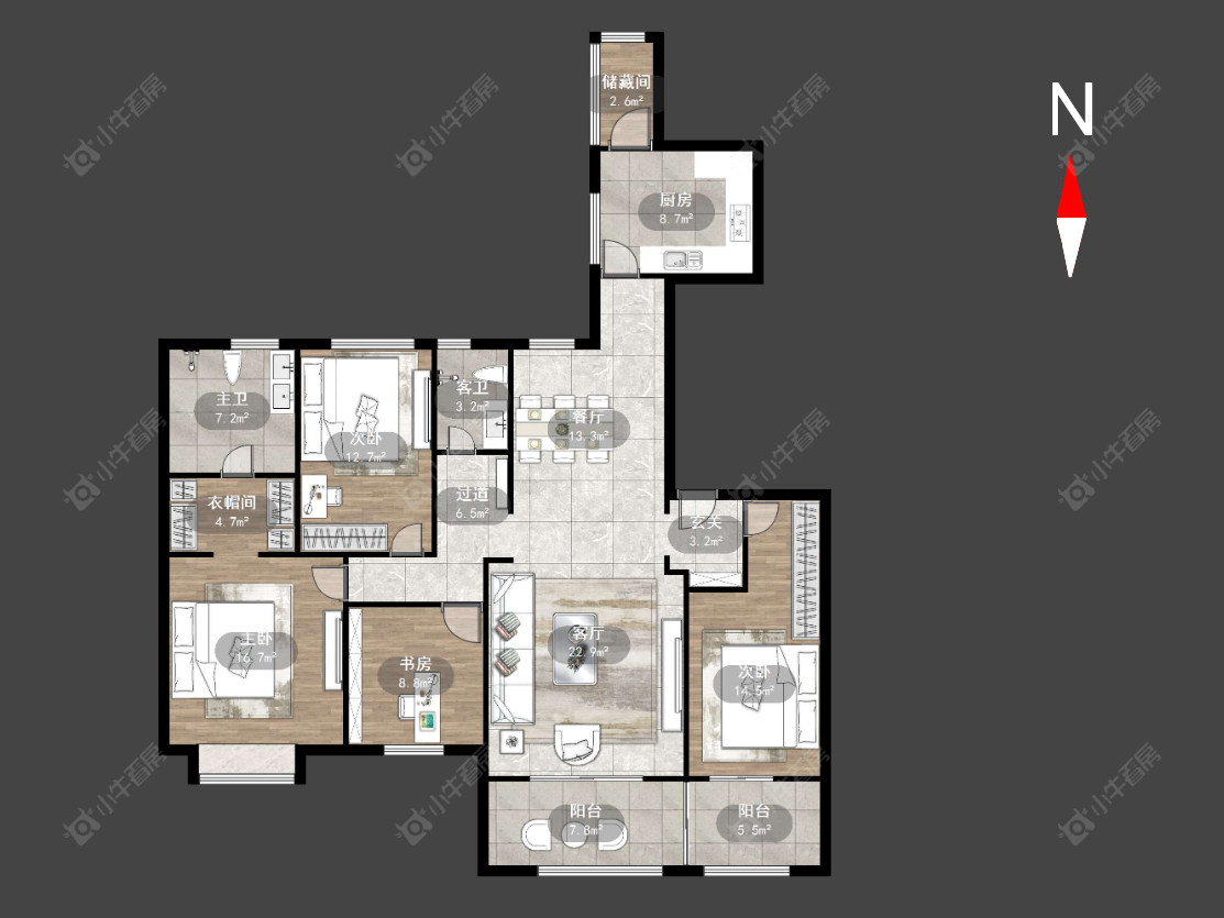 常州华润国际四期在售二手房源户型图_小牛看房