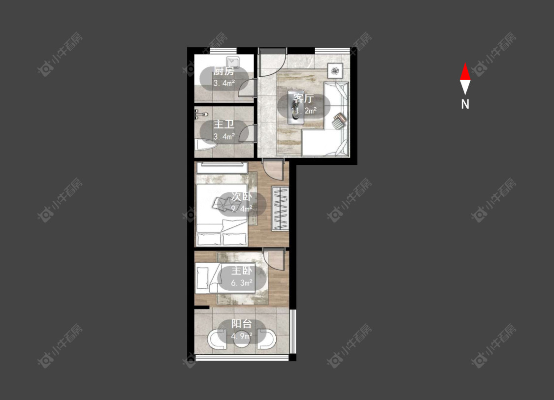 常州桃园路物资楼在售二手房房源户型图_小牛看房