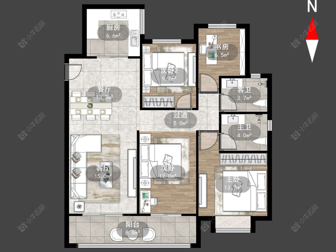 华润万象府房源户型图 常州华润万象府在售二手房源户型图_小牛看房