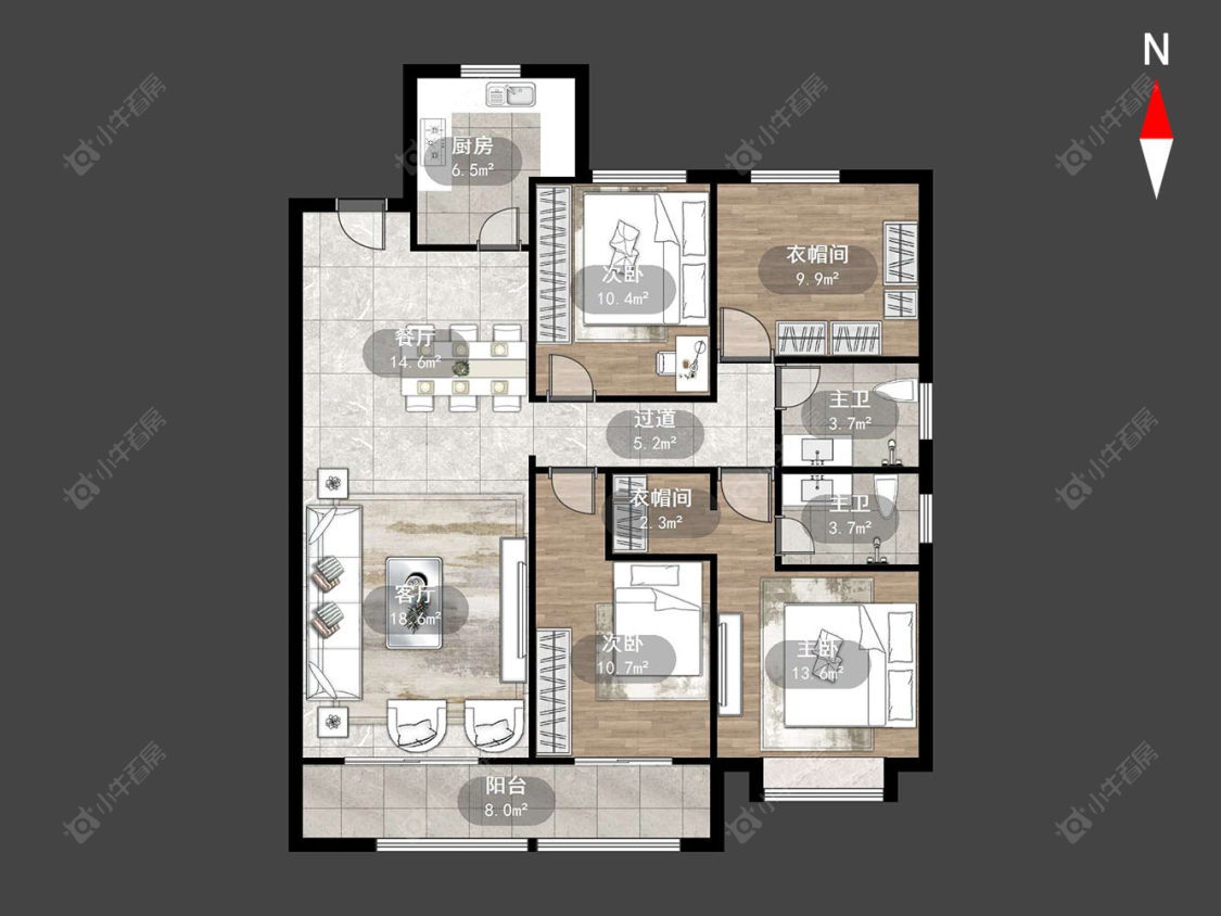 常州龙城金茂府东区在售二手房源户型图_小牛看房
