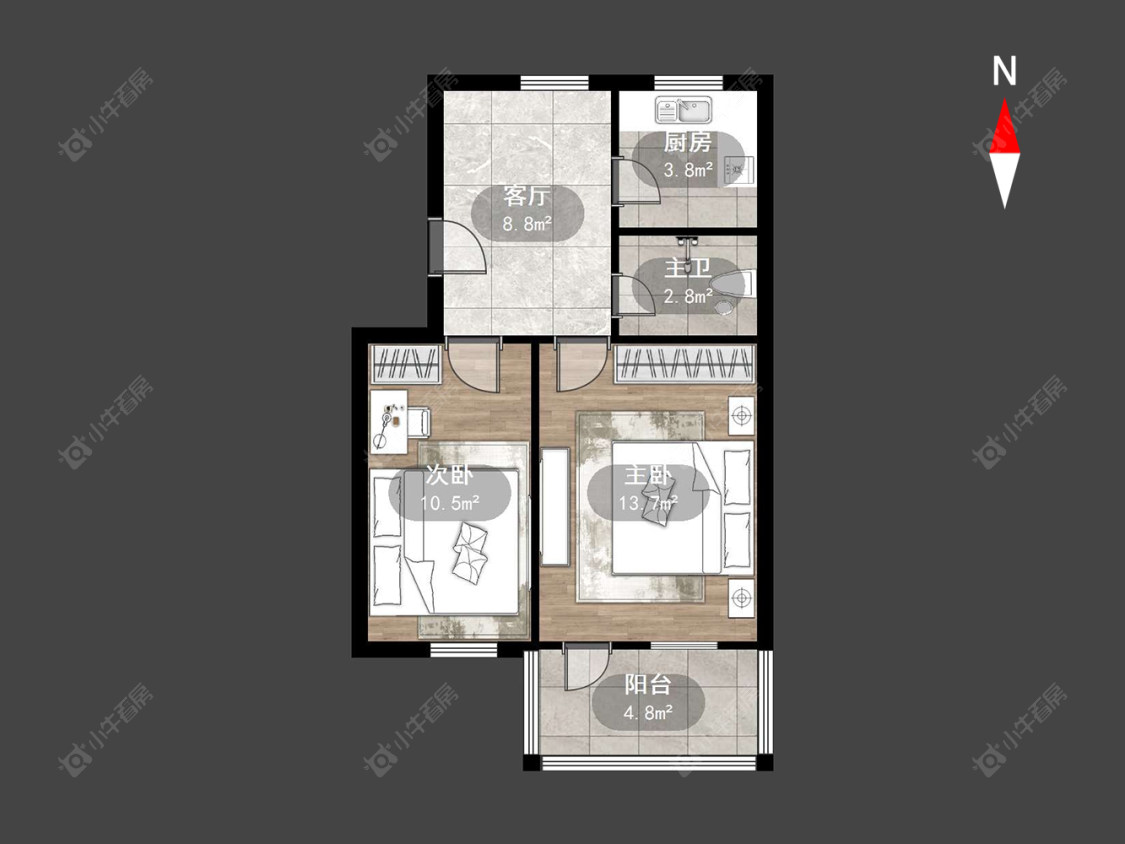 常州荆川里在售二手房源户型图_小牛看房