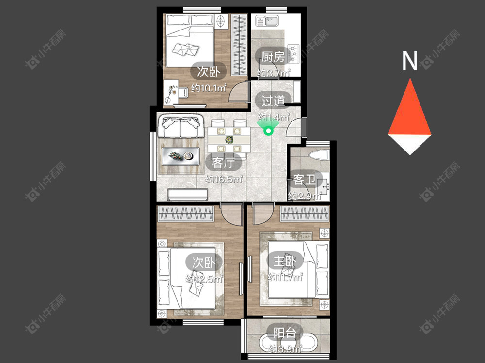 勤业四村南区房源户型图 常州勤业四村南区在售二手房源户型图_小牛看房