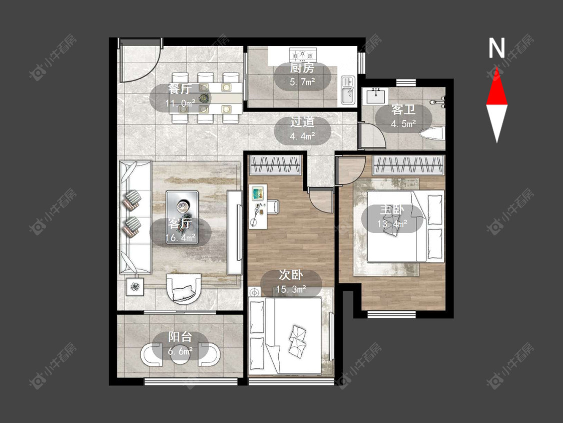常州高成莱茵三期在售二手房源户型图_小牛看房