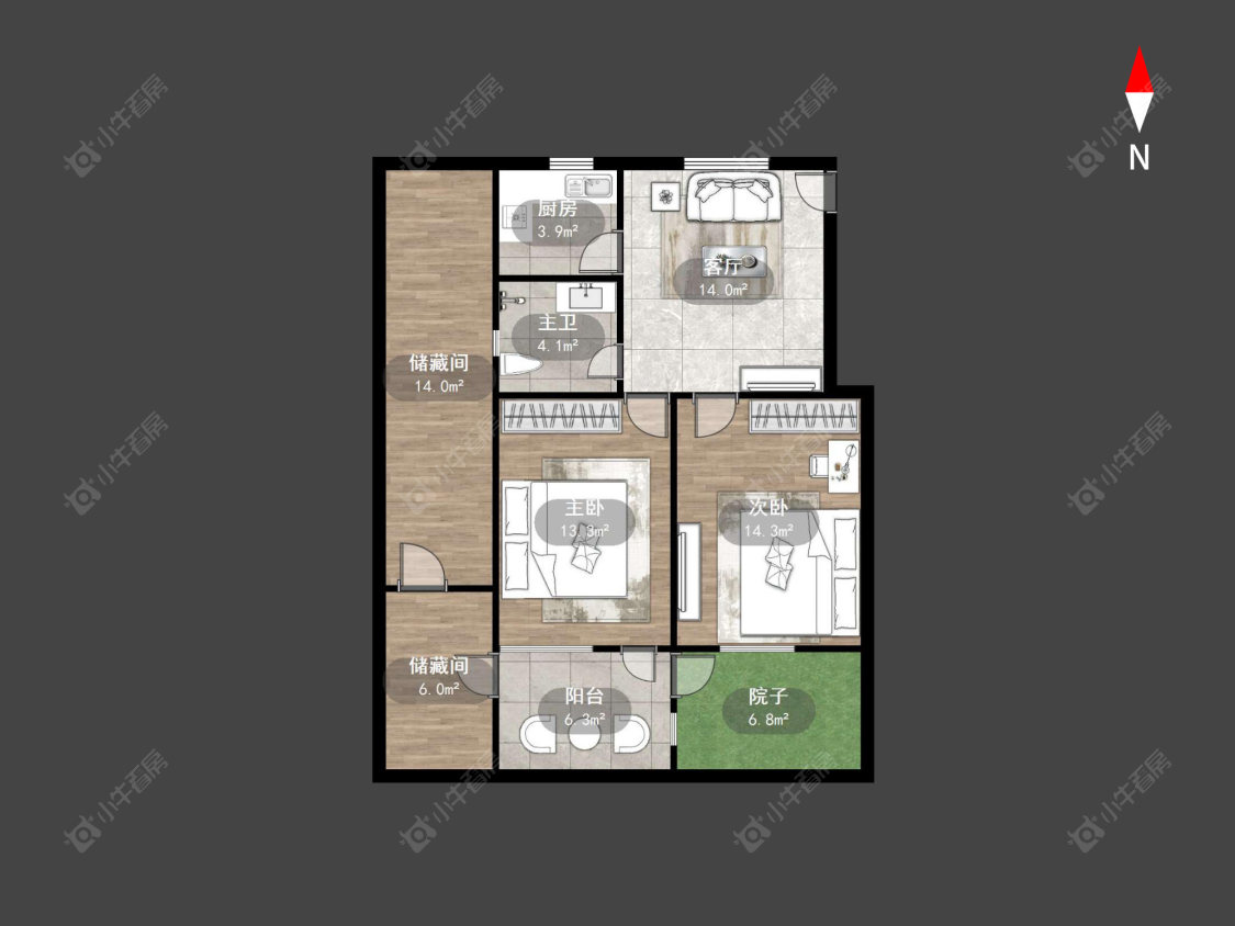 常州元丰桥在售二手房源户型图_小牛看房