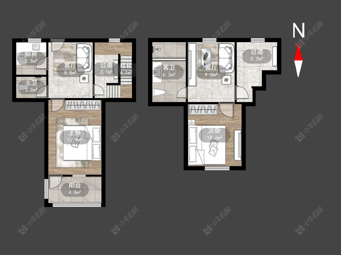 常州丽华一村在售二手房源户型图_小牛看房
