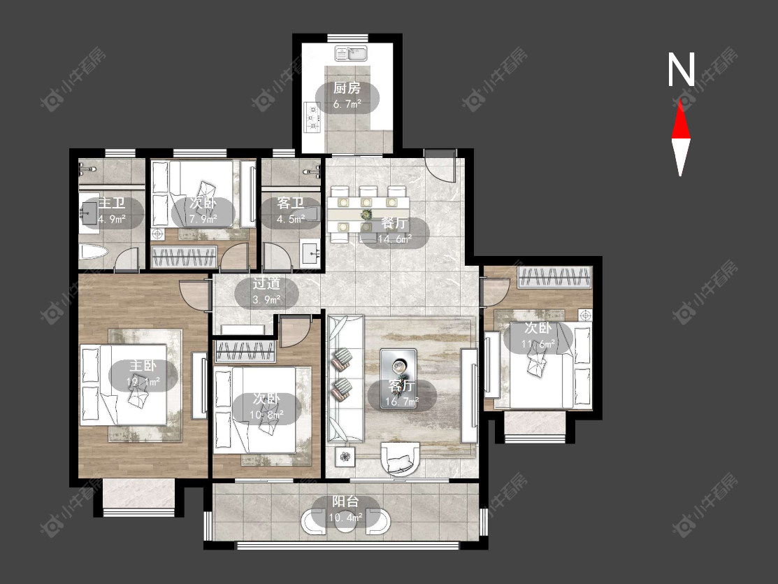 常州中海铂悦公馆在售二手房源户型图_小牛看房