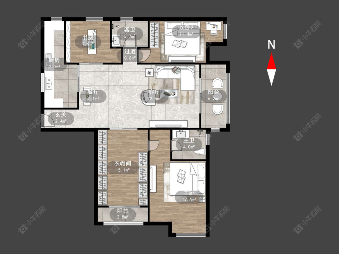 常州绿都万和城三区在售二手房源户型图_小牛看房