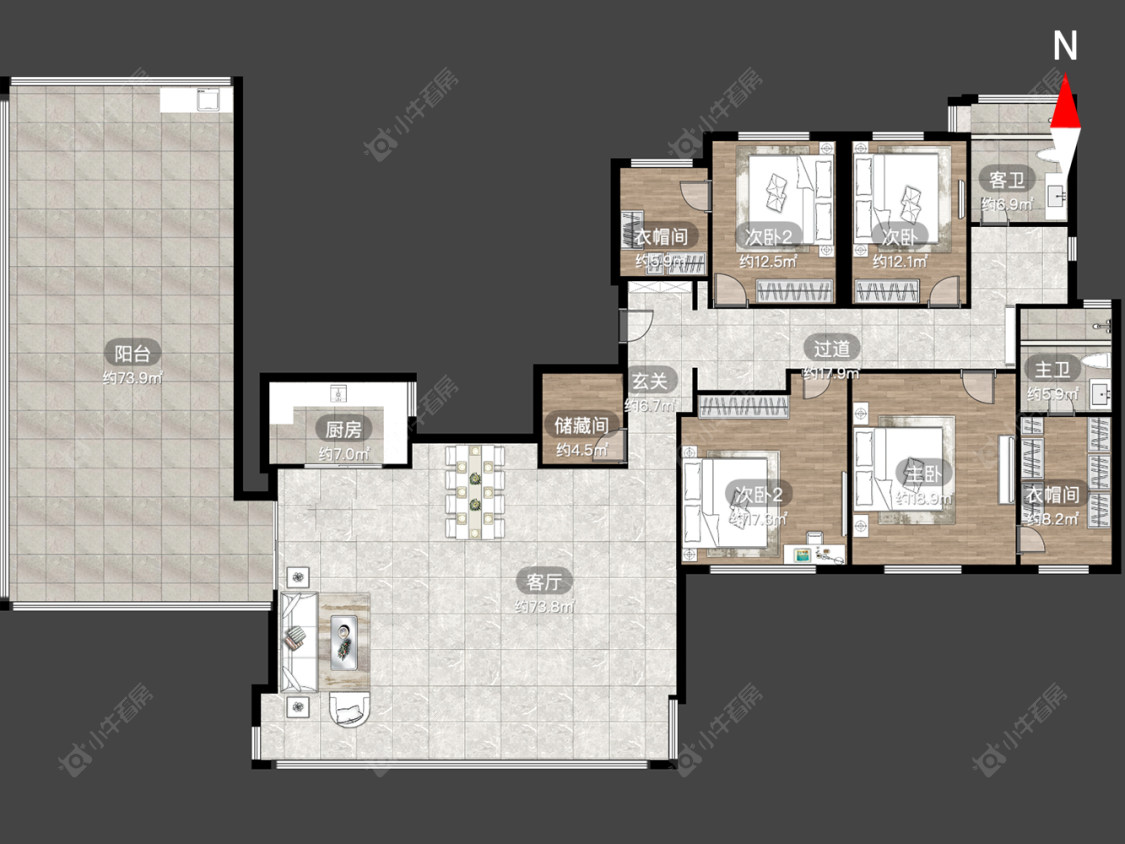 蔚蓝天地一二期房源户型图 常州蔚蓝天地一二期在售二手房源户型图_小牛看房
