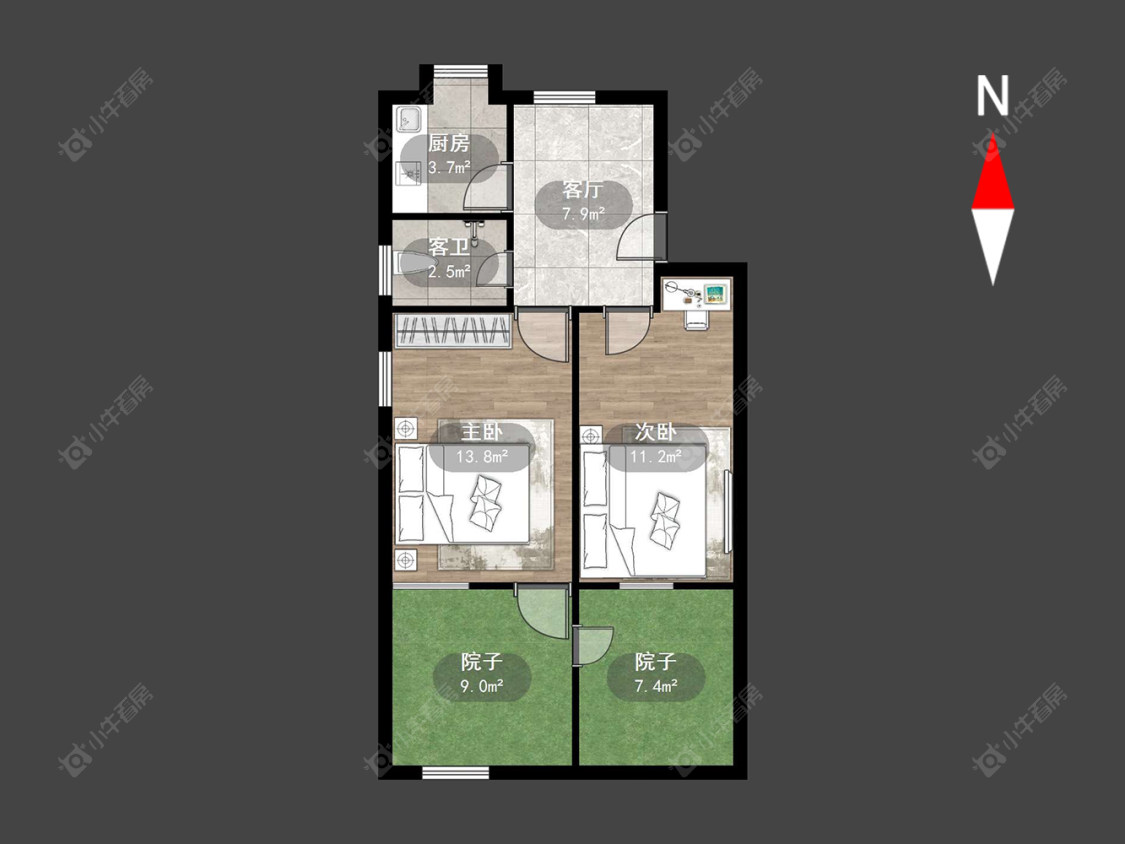 常州勤业一二三村在售二手房源户型图_小牛看房