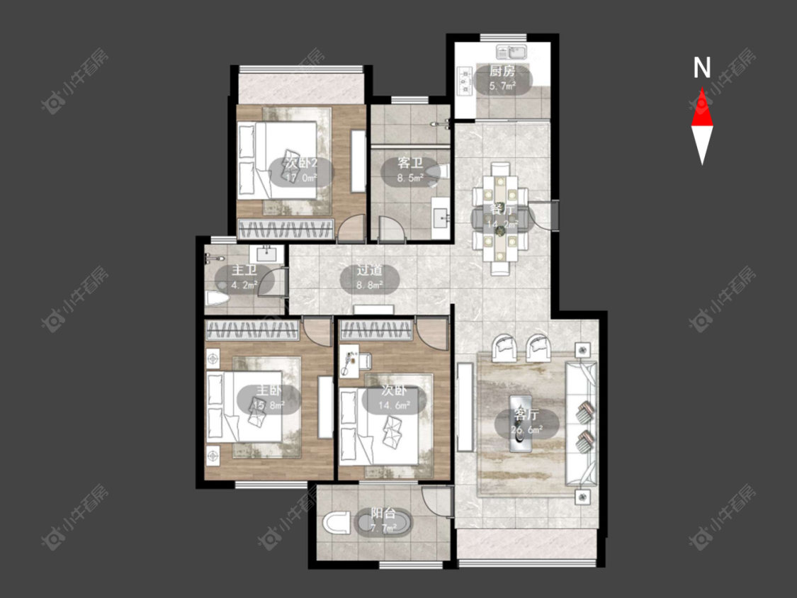 常州顺园六村在售二手房源户型图_小牛看房