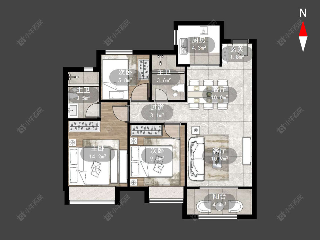 常州桃李东方在售二手房源户型图_小牛看房