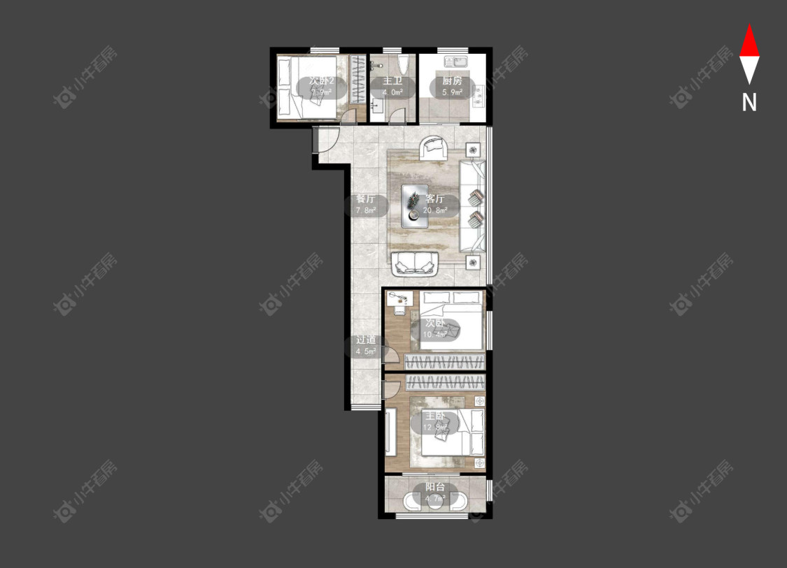 常州九洲玺在售二手房源户型图_小牛看房