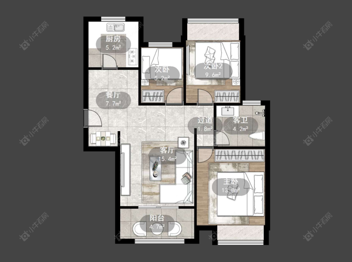 常州清水湾花园二期在售二手房源户型图_小牛看房