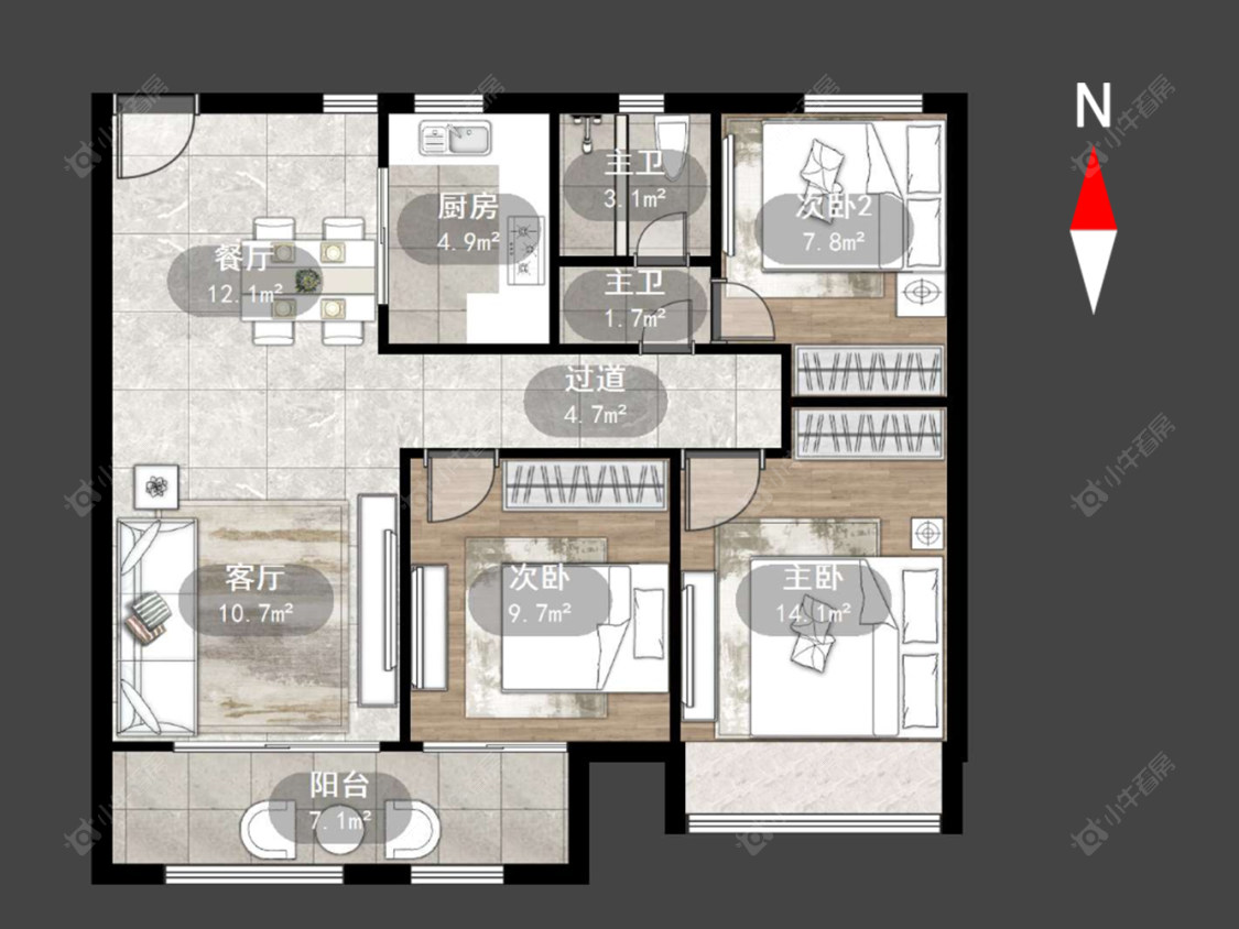 嘉宏空港国际星光城房源户型图 常州嘉宏空港国际星光城在售二手房源户型图_小牛看房