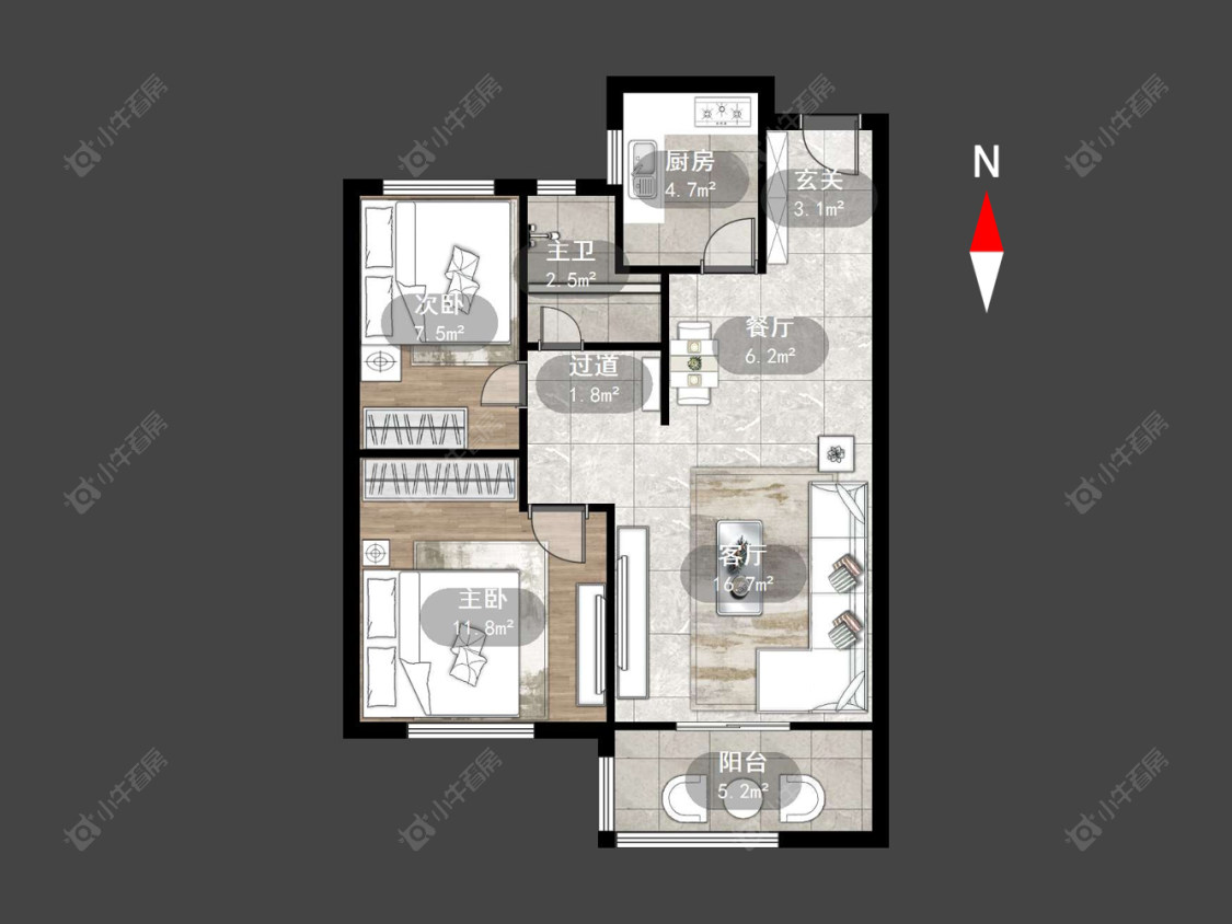 常州新尚嘉园在售二手房源户型图_小牛看房