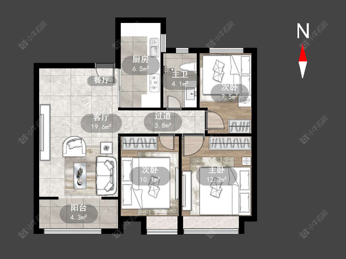 常州中海凤凰熙岸在售二手房源户型图_小牛看房