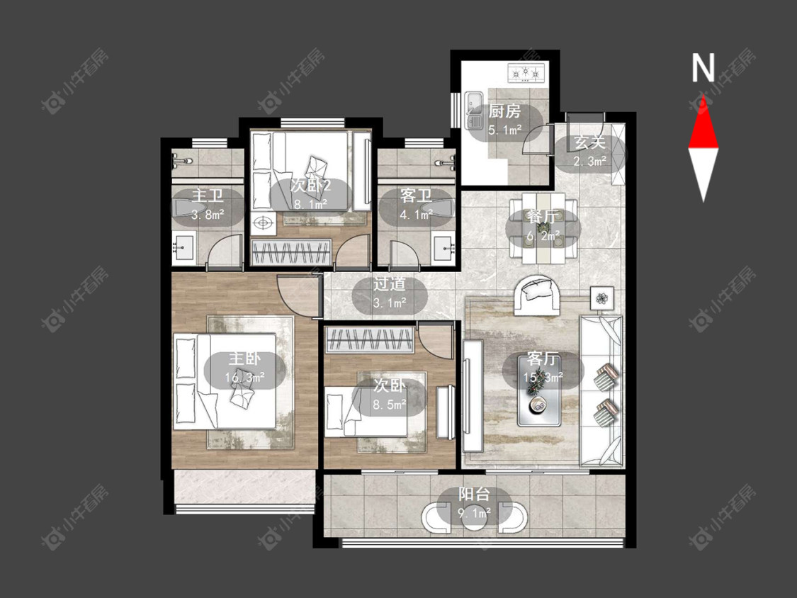 常州绿地香港名墩道在售二手房源户型图_小牛看房