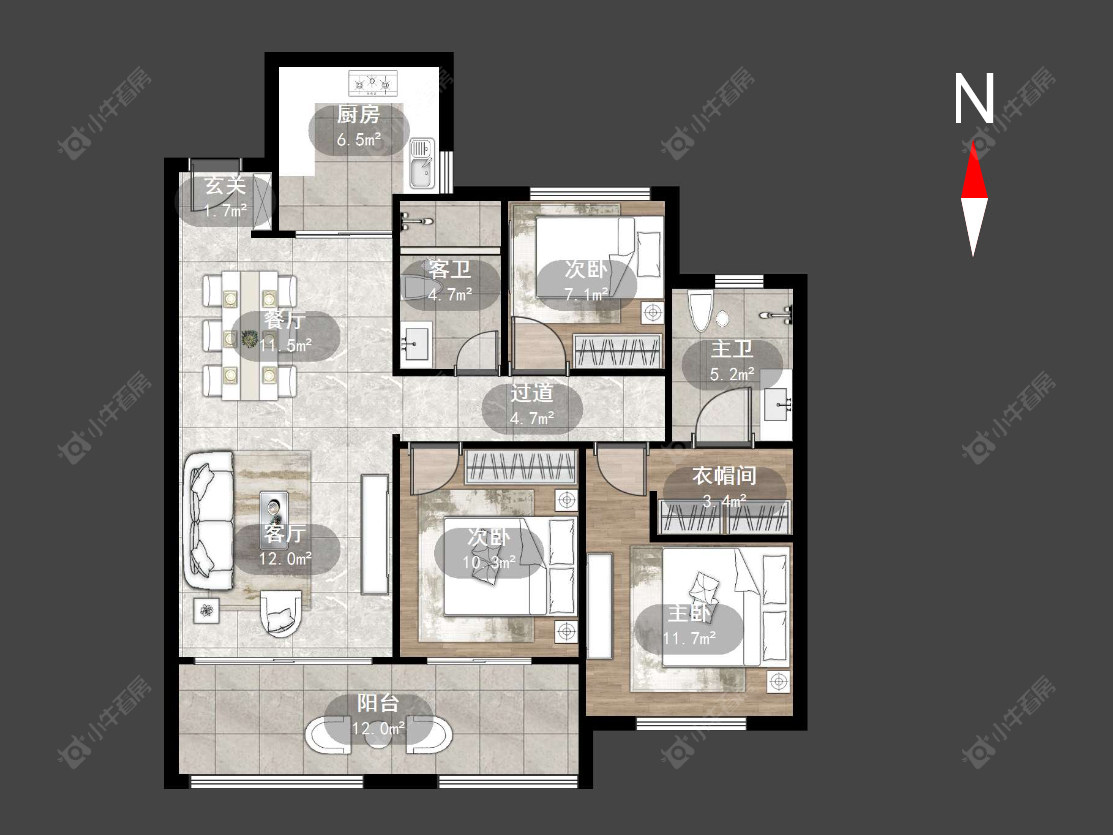 泰和之春房源户型图 常州泰和之春在售二手房源户型图_小牛看房