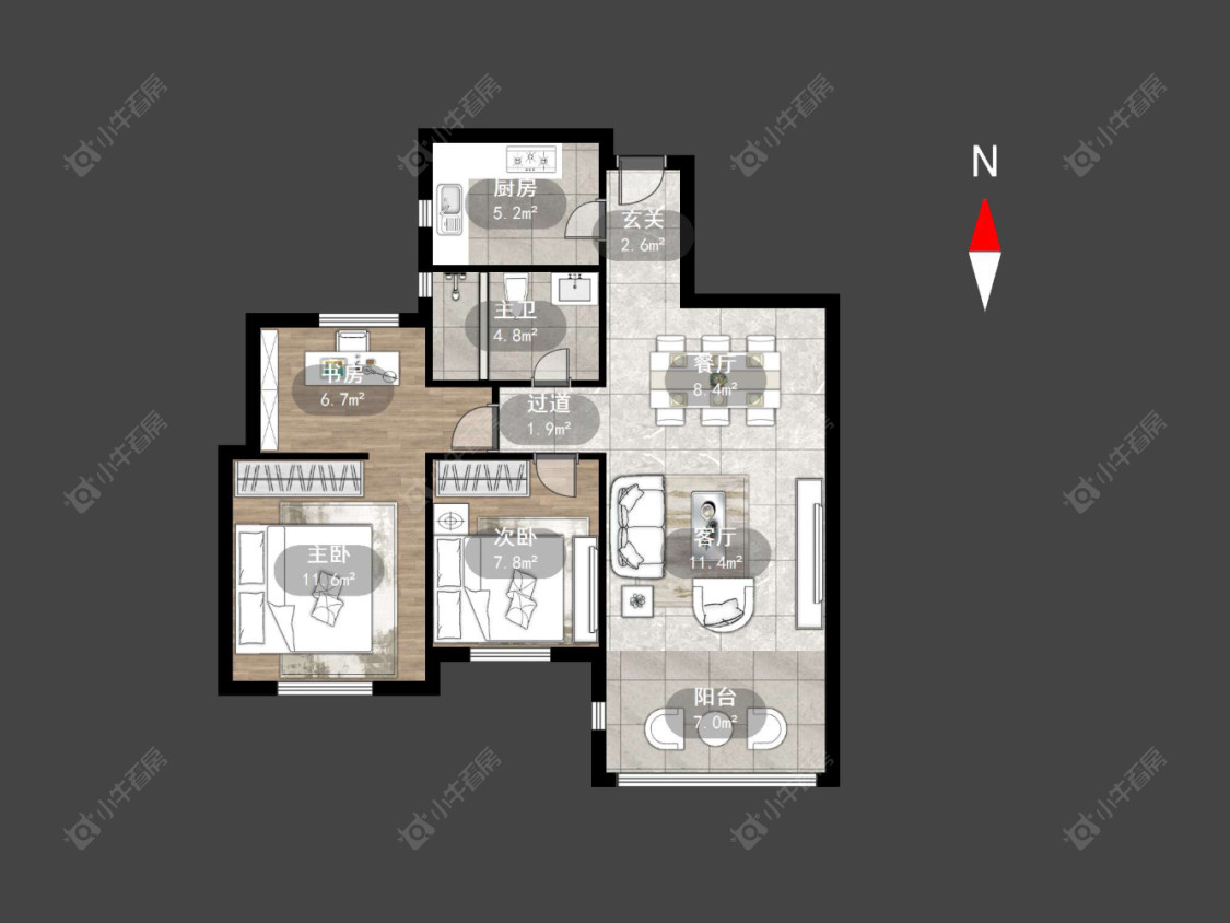 常州康桥水郡在售二手房源户型图_小牛看房