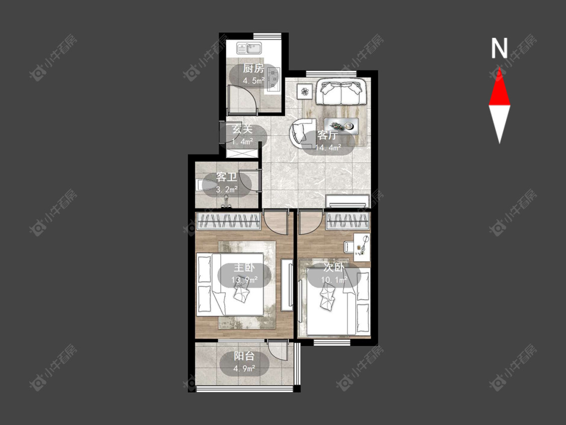 常州白云新村在售二手房源户型图_小牛看房