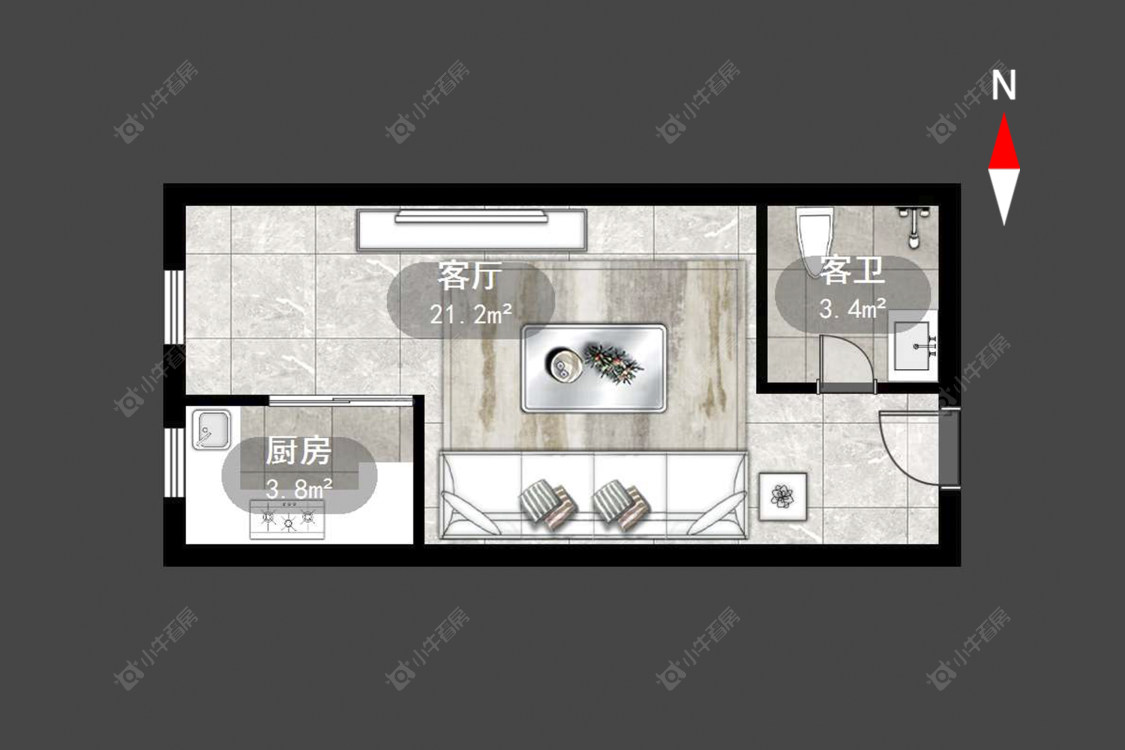 常州吾悦广场悦+公寓在售二手房源户型图_小牛看房
