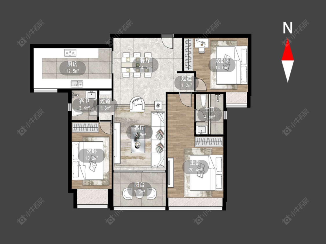雅居乐星河湾房源户型图 常州雅居乐星河湾在售二手房源户型图_小牛看房