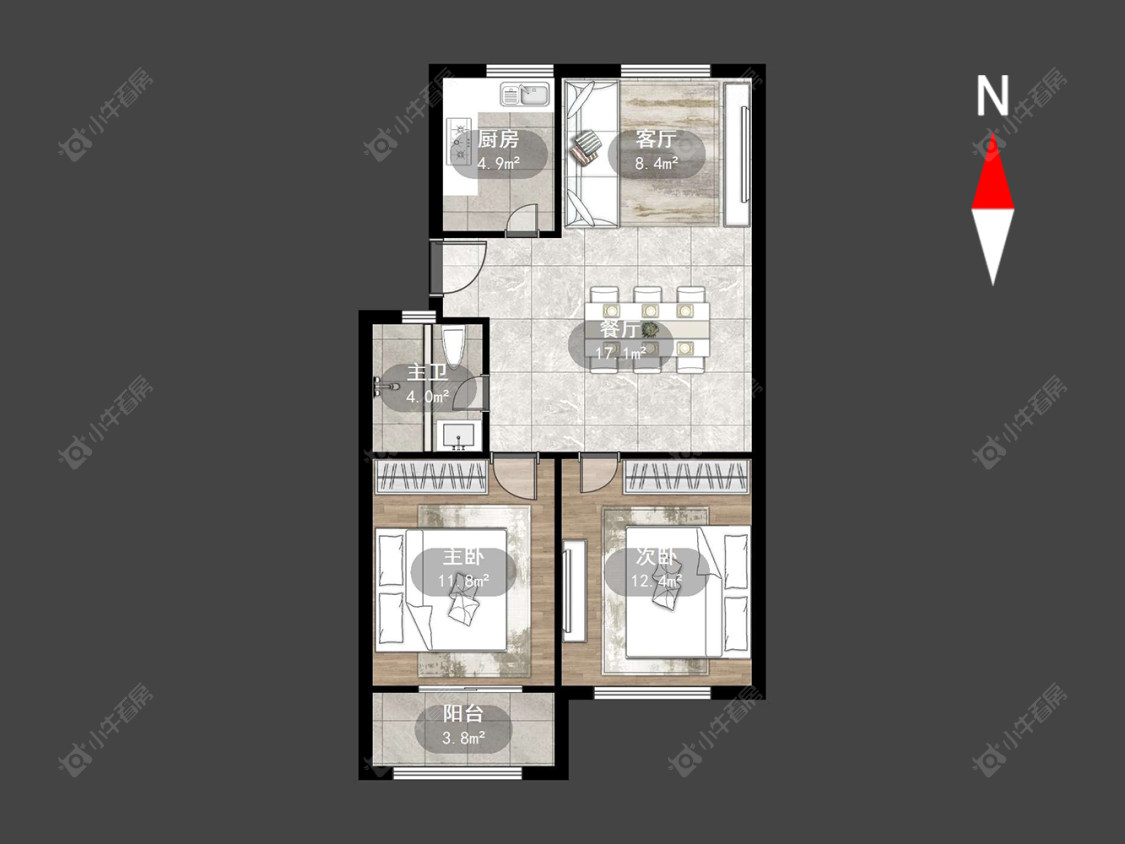 盘龙苑西区房源户型图 常州盘龙苑西区在售二手房源户型图_小牛看房