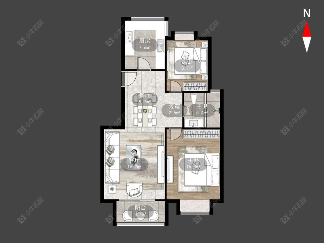 常州运河花园在售二手房源户型图_小牛看房