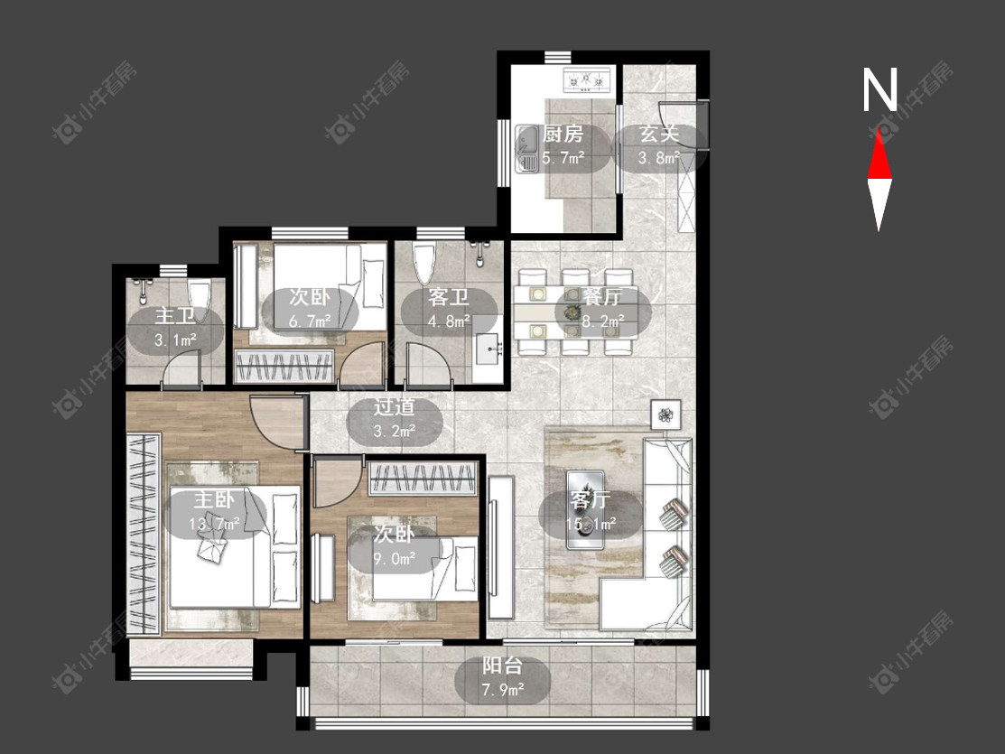 衡麓世家房源户型图 常州衡麓世家在售二手房源户型图_小牛看房