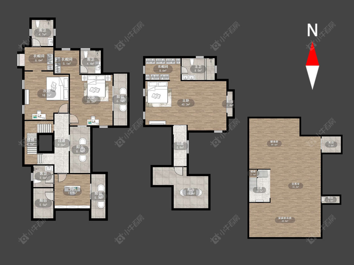 常州龙湖原山别墅区在售二手房源户型图_小牛看房