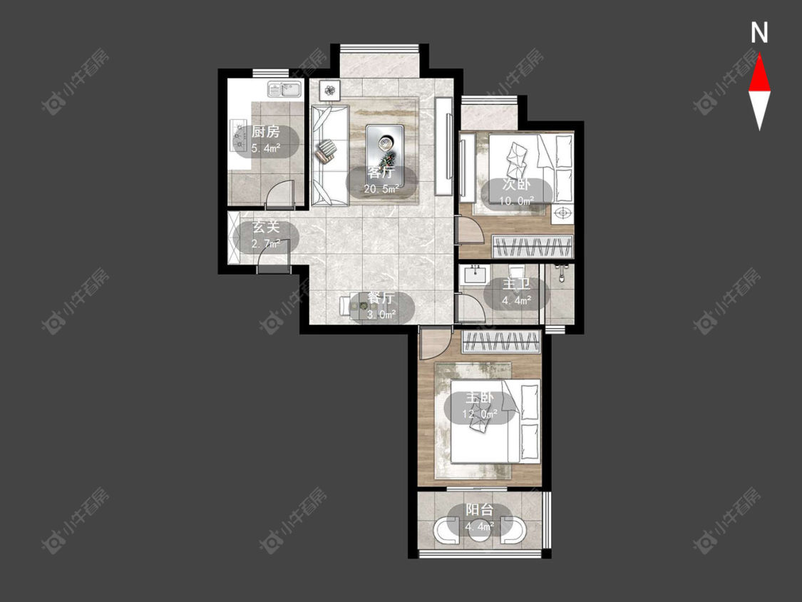 常州枫林雅都在售二手房源户型图_小牛看房