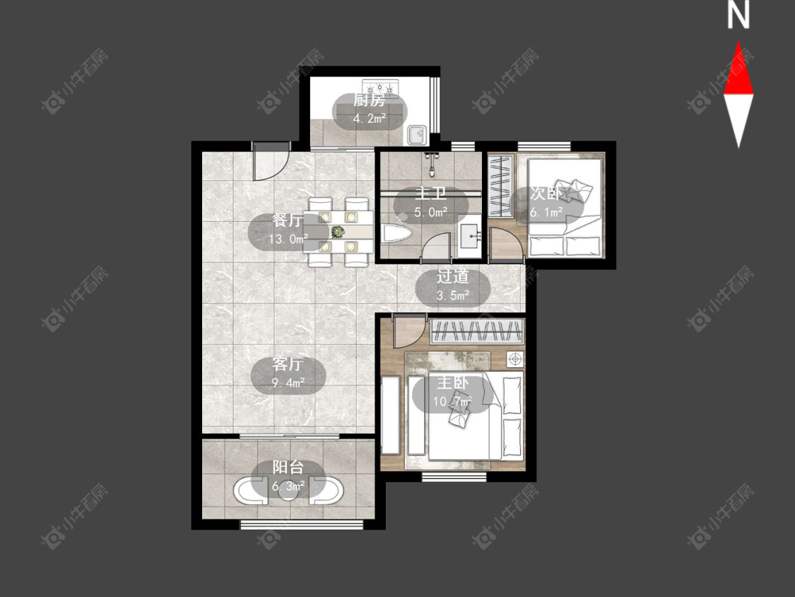 常州蔚蓝天地三四期在售二手房源户型图_小牛看房