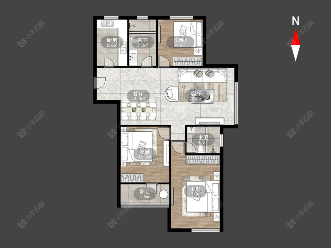 常州新城长岛在售二手房源户型图_小牛看房