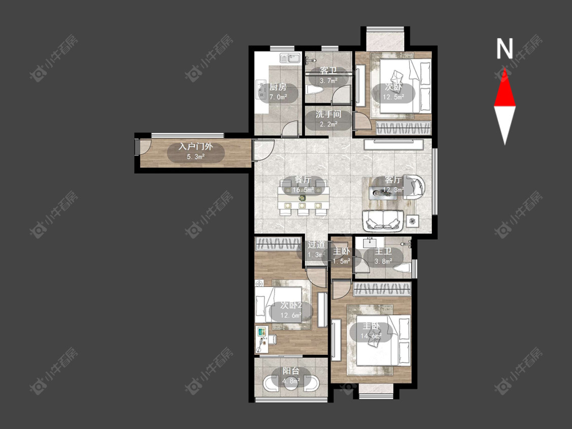 常州滨江明珠城西区在售二手房源户型图_小牛看房