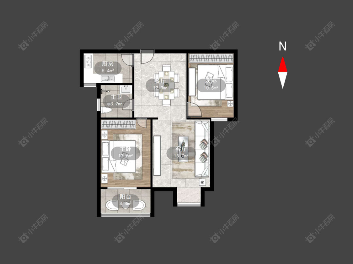 常州祥龙苑在售二手房源户型图_小牛看房
