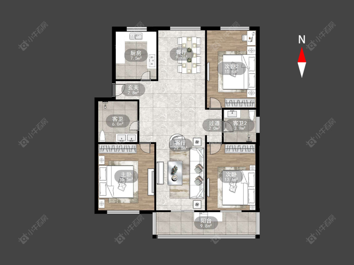 常州翠竹新村北区在售二手房源户型图_小牛看房