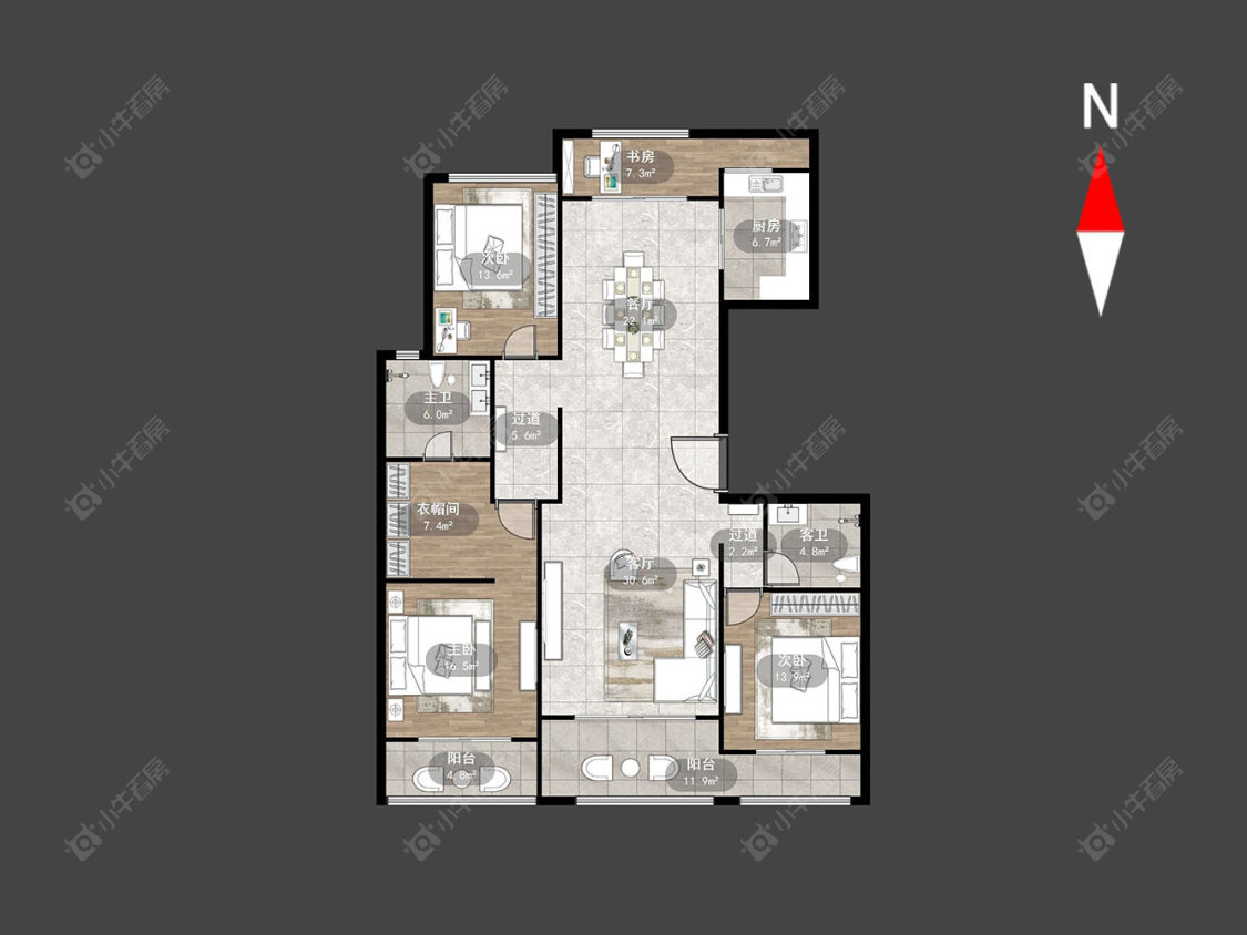 常州龙湖原山在售二手房源户型图_小牛看房