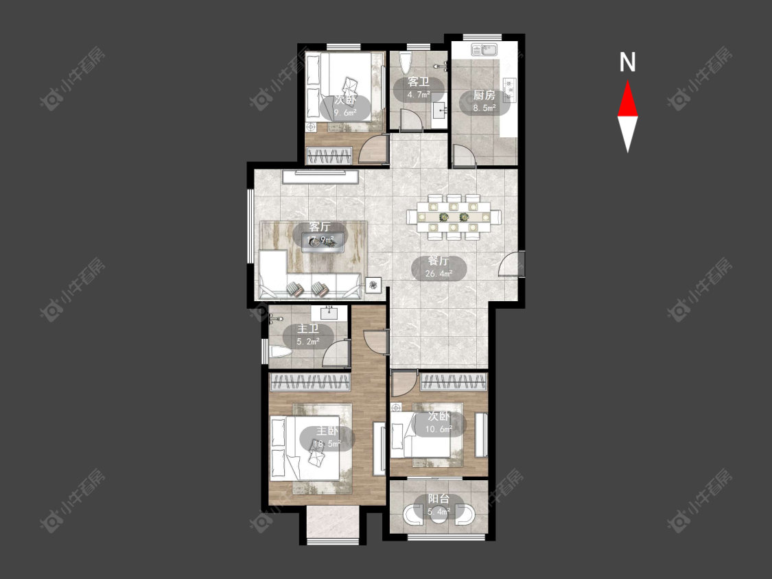 常州金玉华府在售二手房源户型图_小牛看房