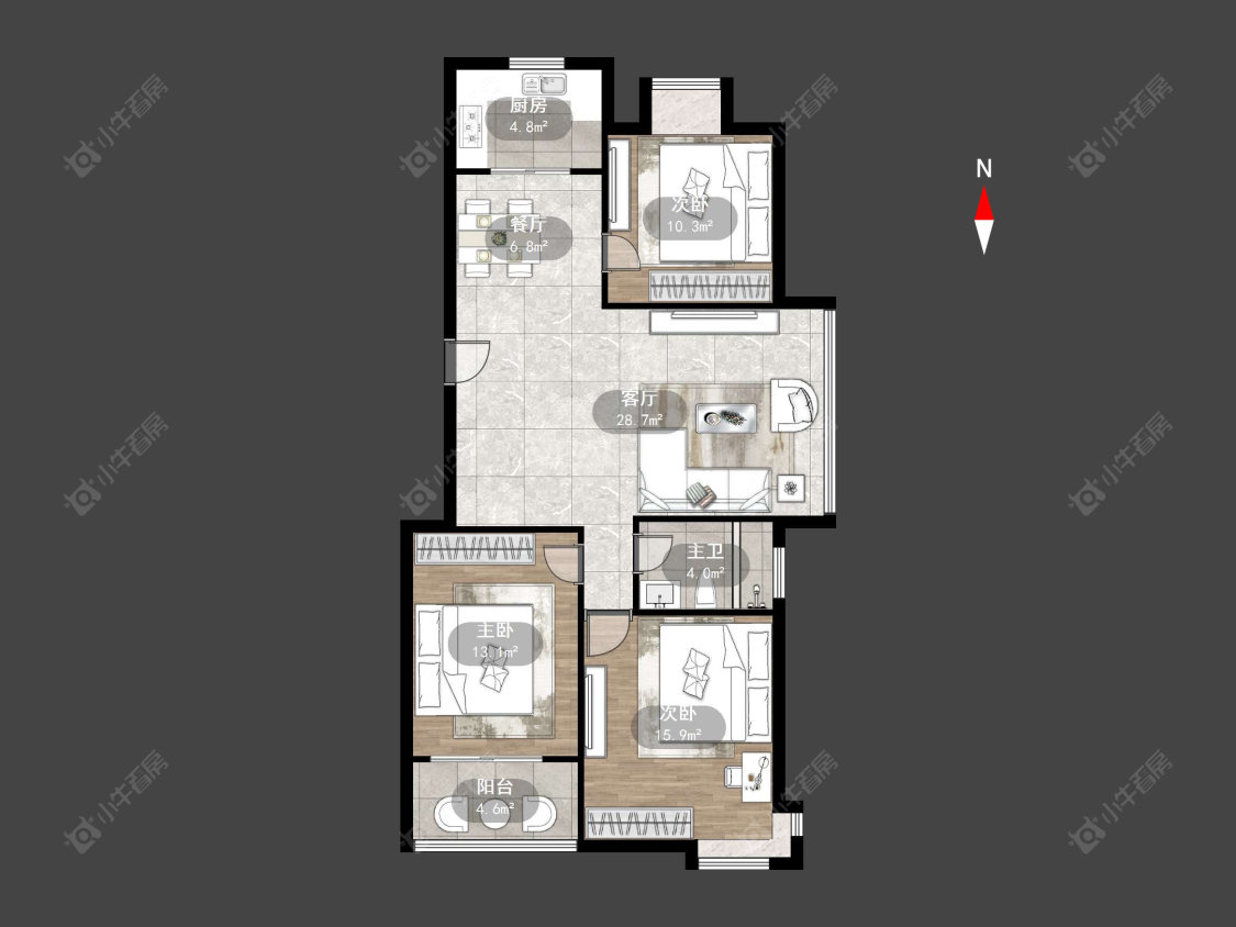 常州金桂美庐在售二手房源户型图_小牛看房