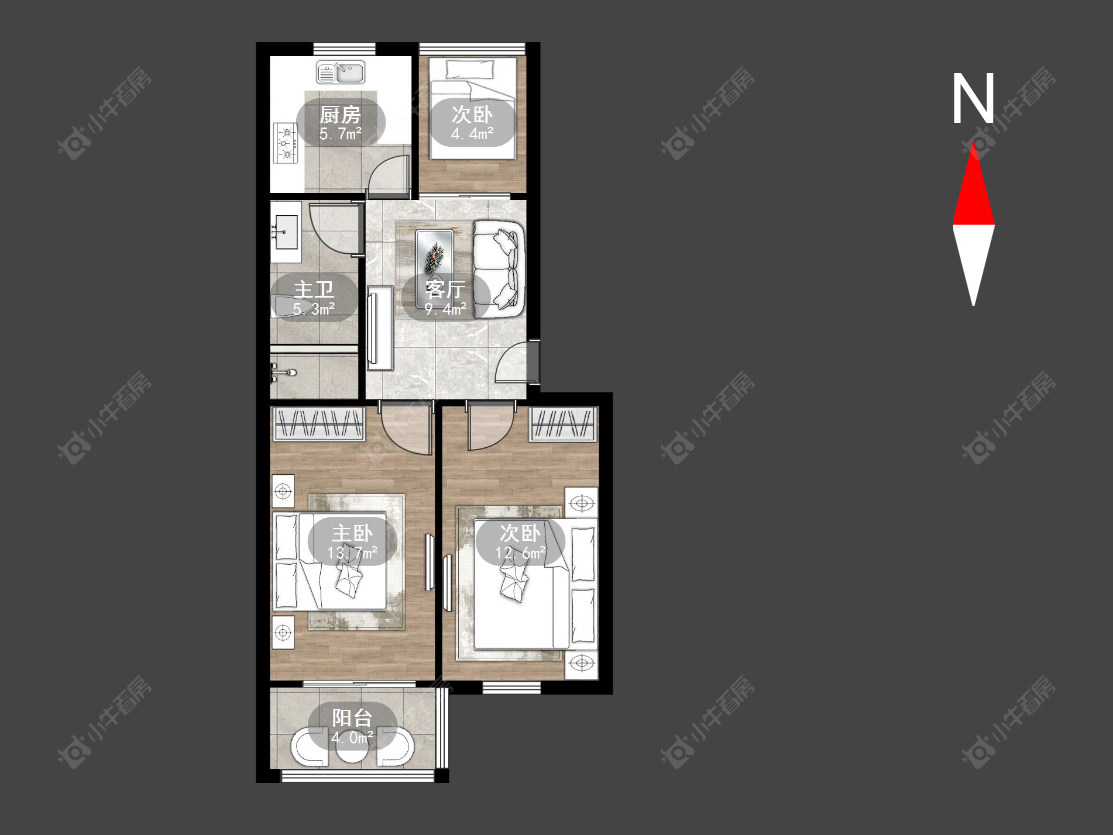 丽华三村南开小区房源户型图 常州丽华三村南开小区在售二手房源户型图_小牛看房