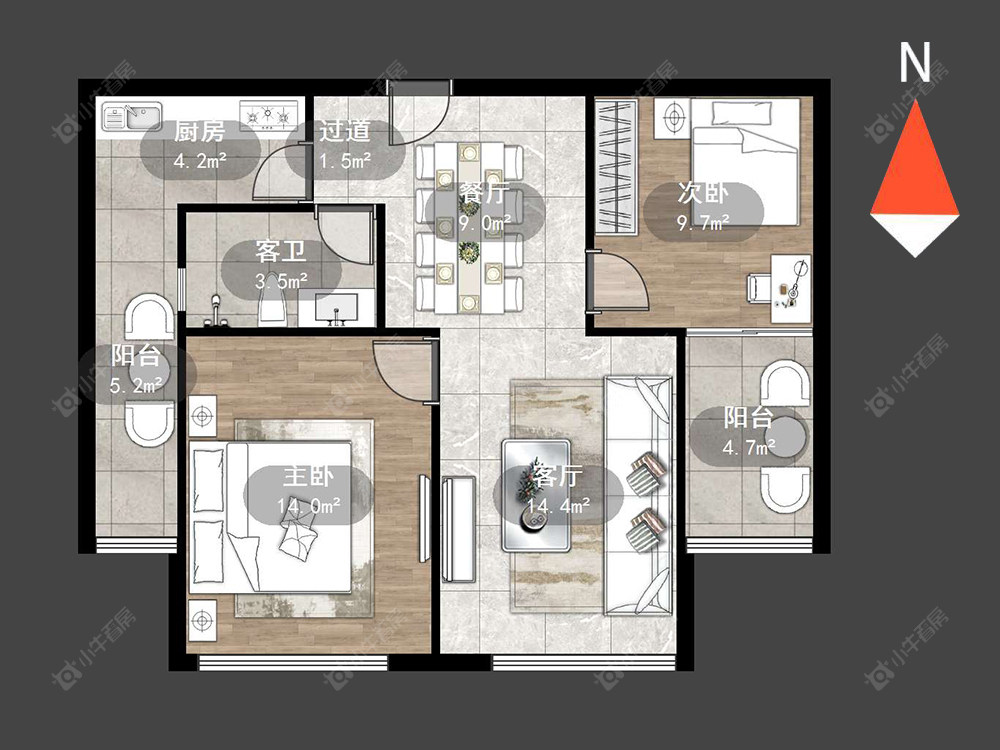 常州学府名门花苑在售二手房源户型图_小牛看房