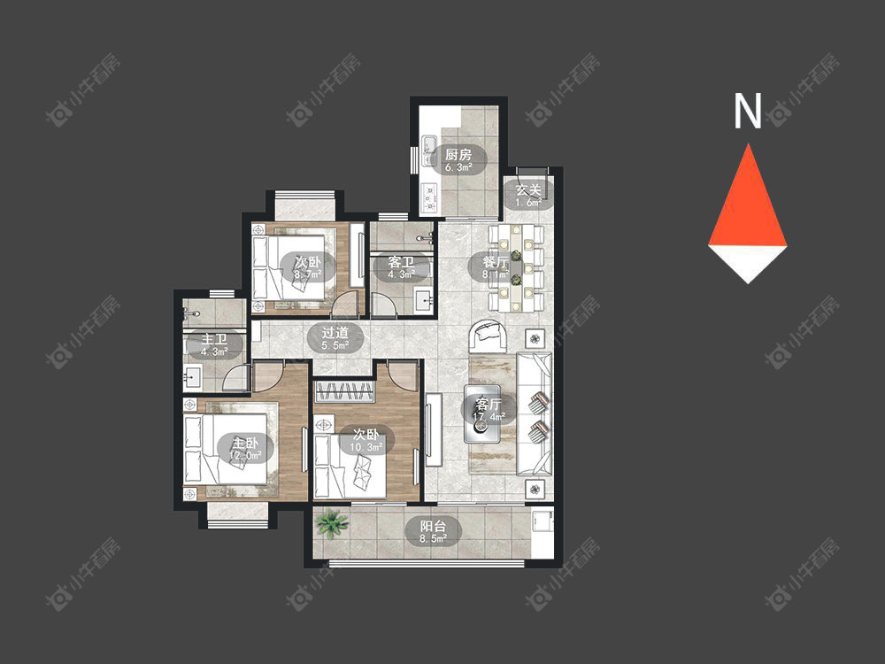 新城金樾房源户型图 常州新城金樾在售二手房源户型图_小牛看房